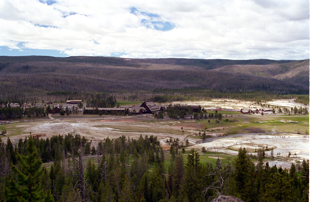 View from Observation Point   Upper Geyser Basin, Yellowstone National Park