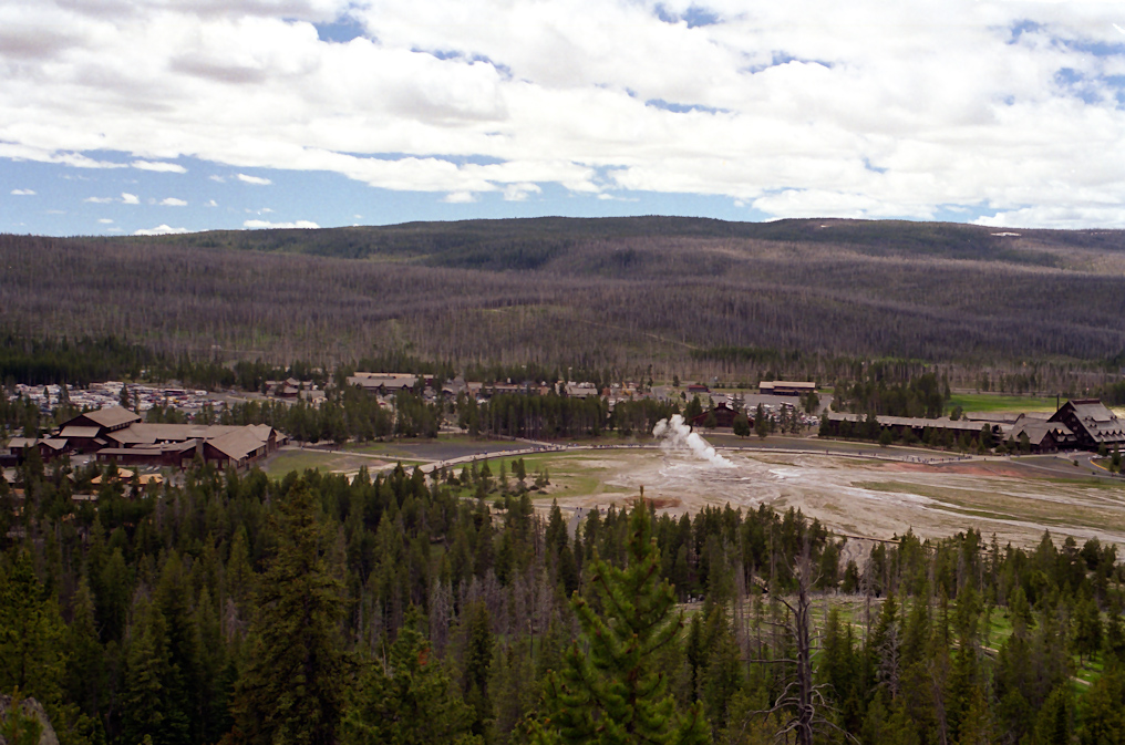View from Observation Point   Upper Geyser Basin, Yellowstone National Park
