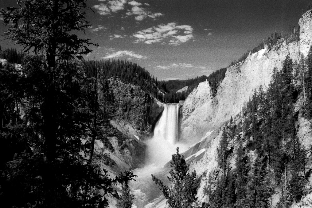 Red Filter and IR Filrm of the Lower Falls   Artist Point, Yellowstone National Park