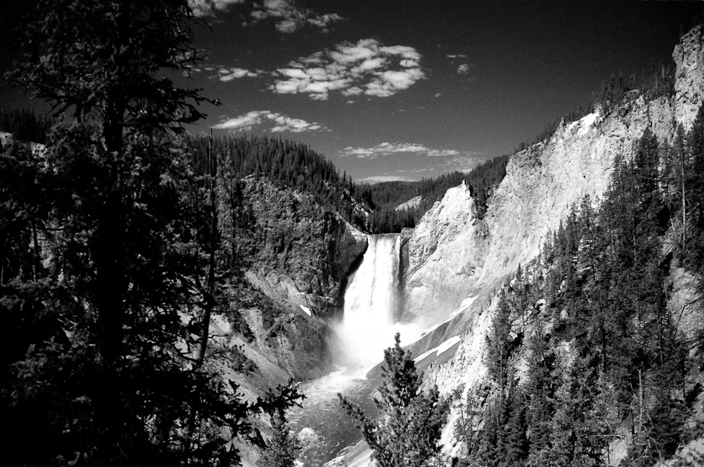 Red Filter and IR Filrm of the Lower Falls   Artist Point, Yellowstone National Park