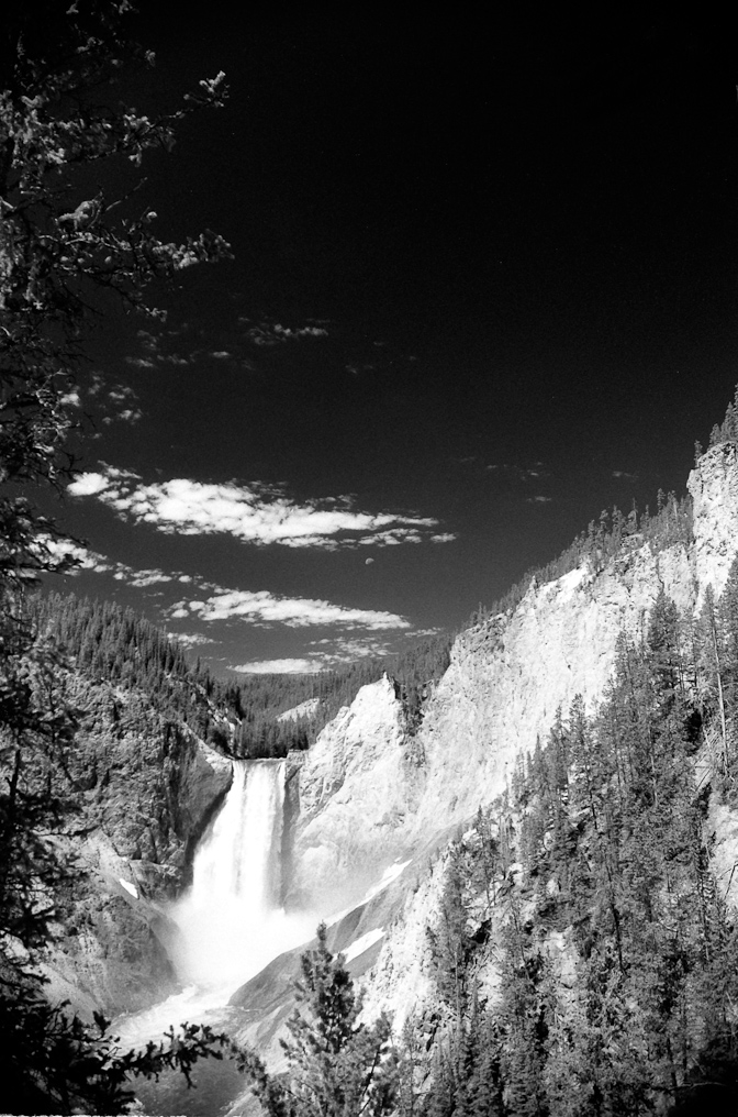 Red Filter and IR Filrm of the Lower Falls   Artist Point, Yellowstone National Park