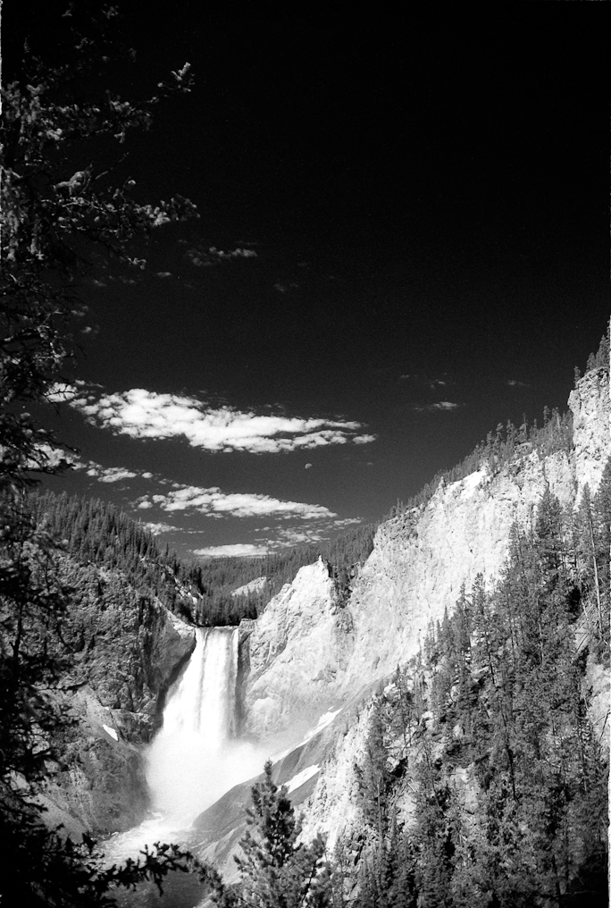Red Filter and IR Filrm of the Lower Falls   Artist Point, Yellowstone National Park