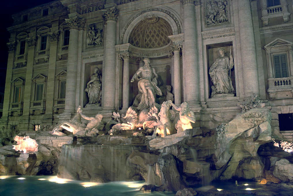 Trevi Fountain at Night   Trevi Fountain