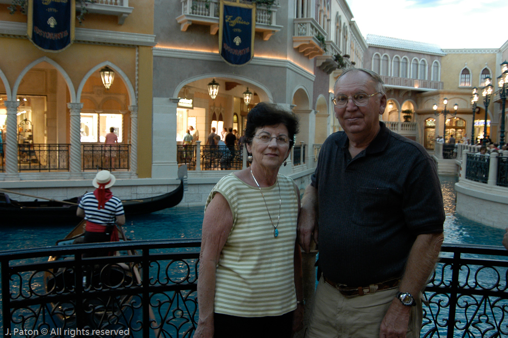 Mom and Dad at the Venetian Hotel   Las Vegas, Nevada