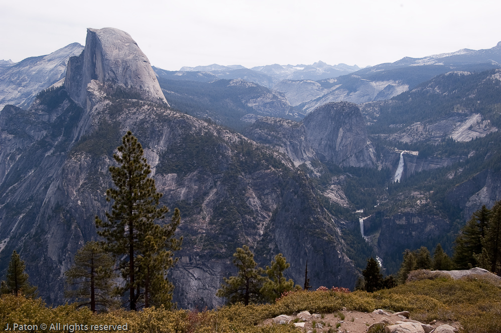 Waterfalls Behind Halfdome   Yosemite National Park, California