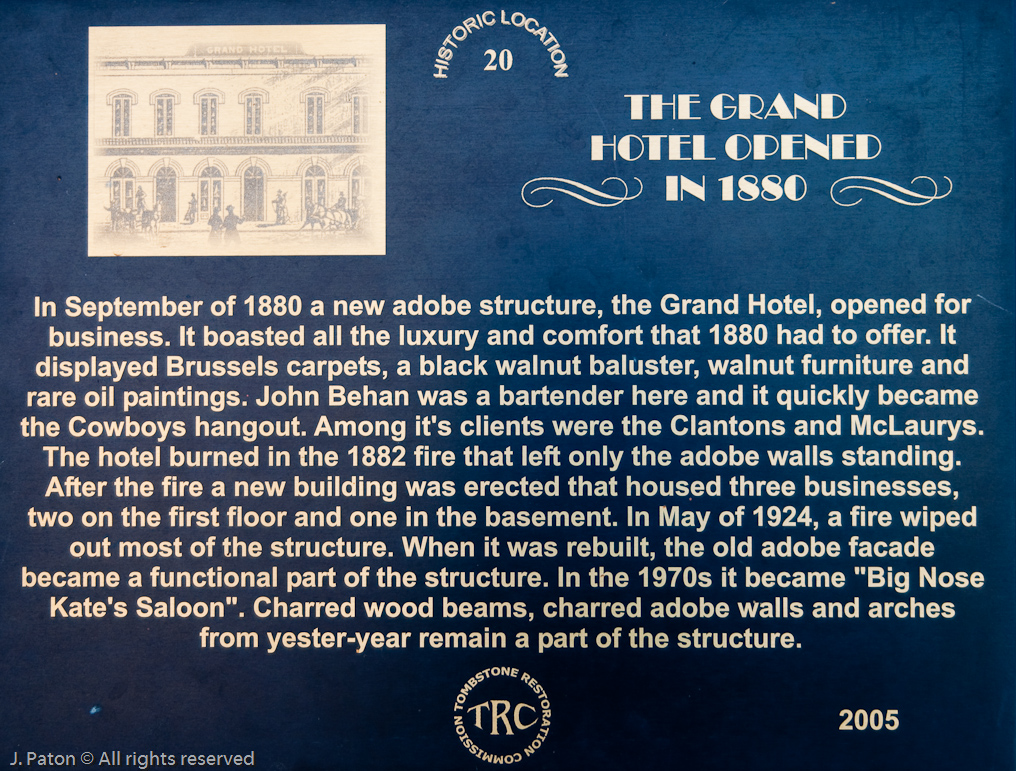 Saloon Sign   Tombstone, Arizona