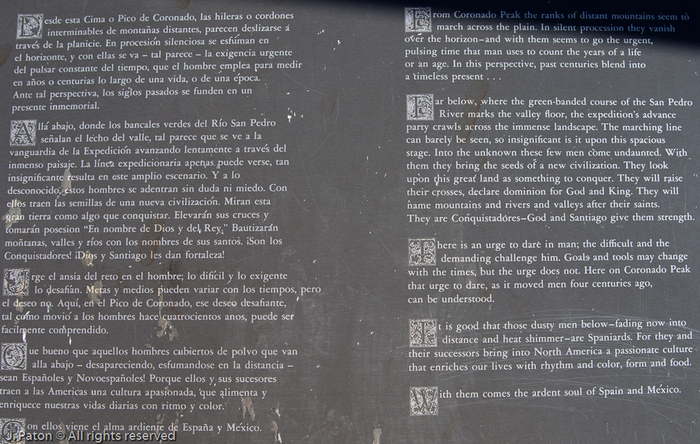 Signs All Trail to the Peak   Coronado National Memorial, Arizona/Mexico Border