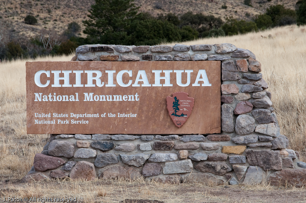 Welcome Sign   Chiricahua National Monument, Arizona