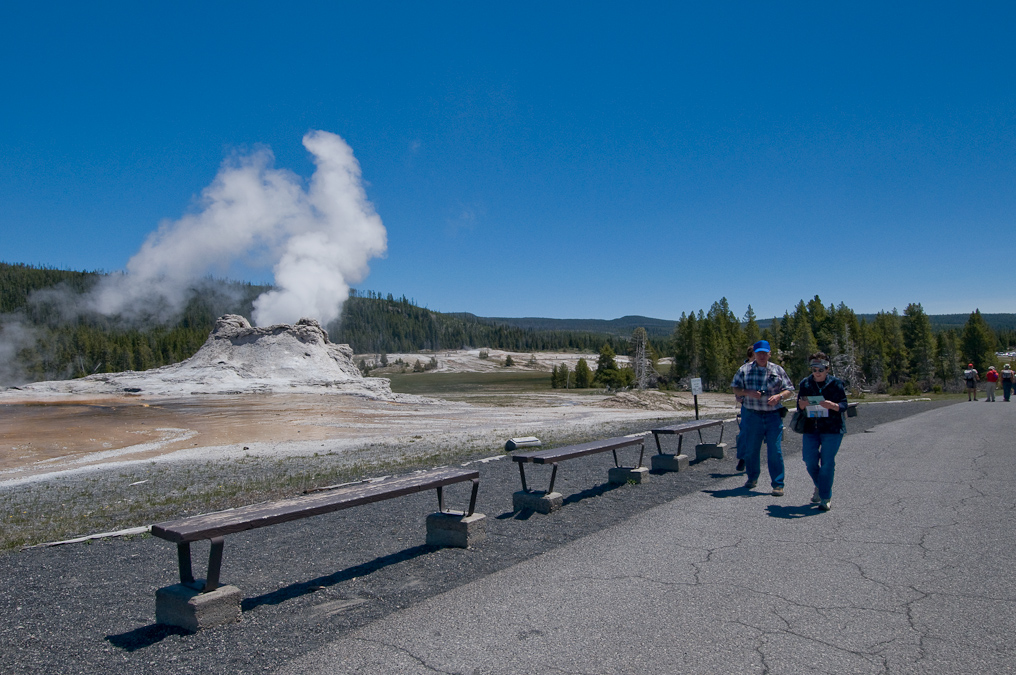 On the Trail Near Castle Geyser   Upper Geyser Basin, Yellowstone National Park