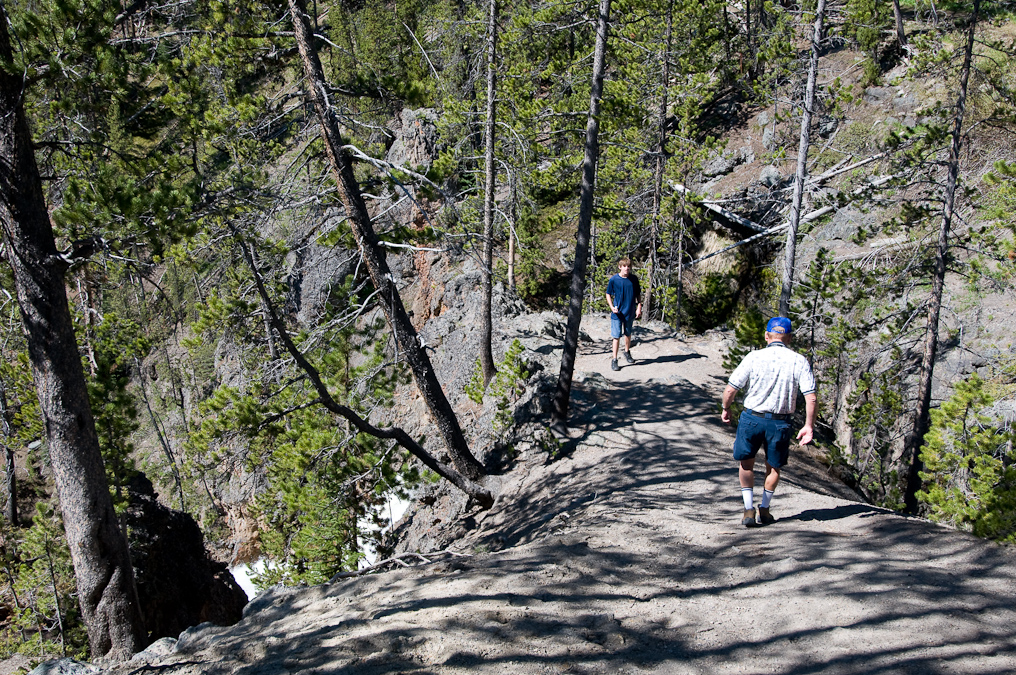 Alternate Way to Brink of the Lower Falls From the Upper Falls Parking Lot   Canyon Area Yellowstone National Park