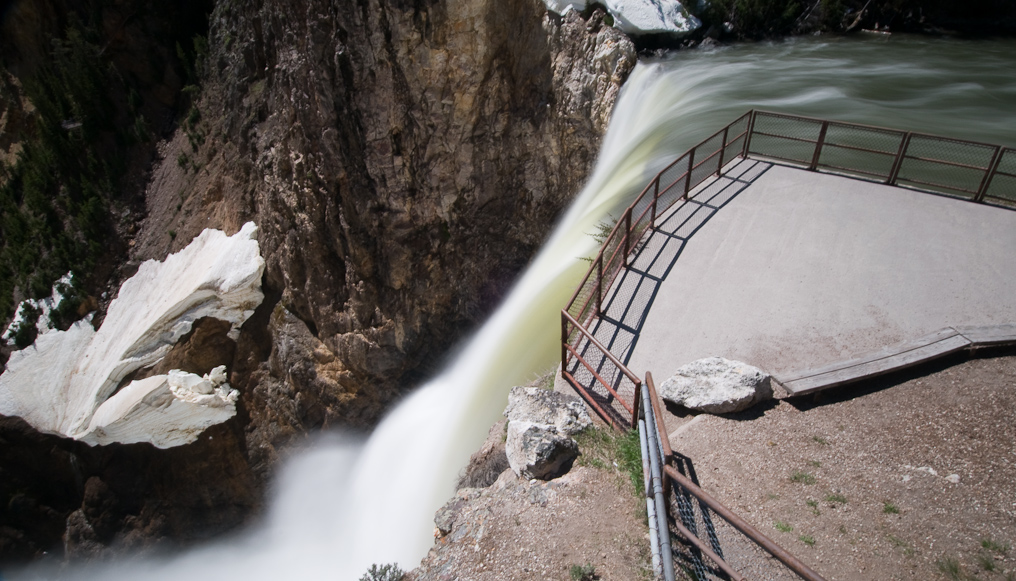 Lower Falls   Brink of the Lower Falls, Yellowstone National Park