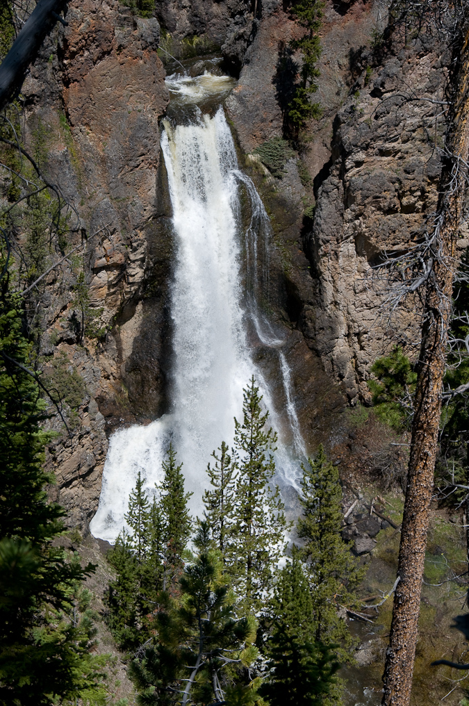 Waterfall Near Trail   North Rim Trail, Yellowstone National Park