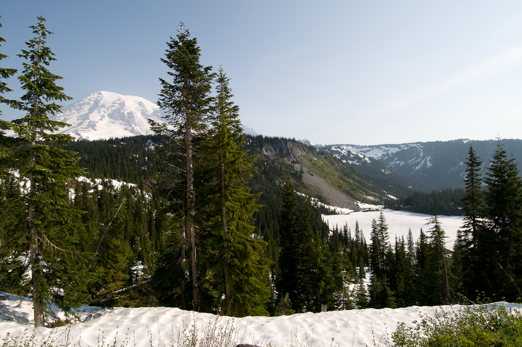 Frozen Louise Lake   Mount Rainier National Park