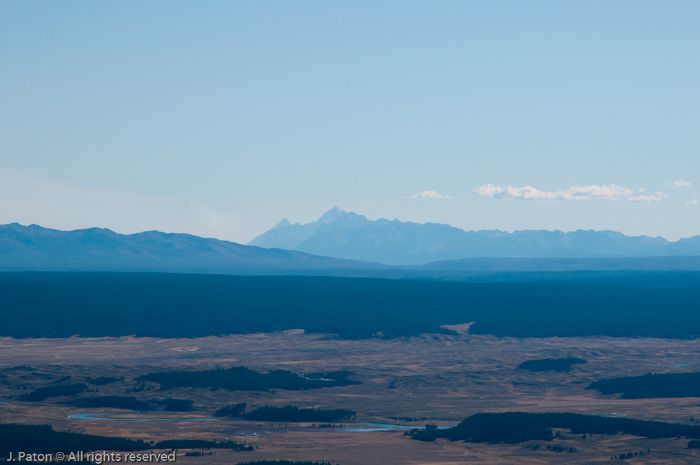 Tetons Off in the Distance   Mount Washburn, Yellowstone National Park, Wyoming