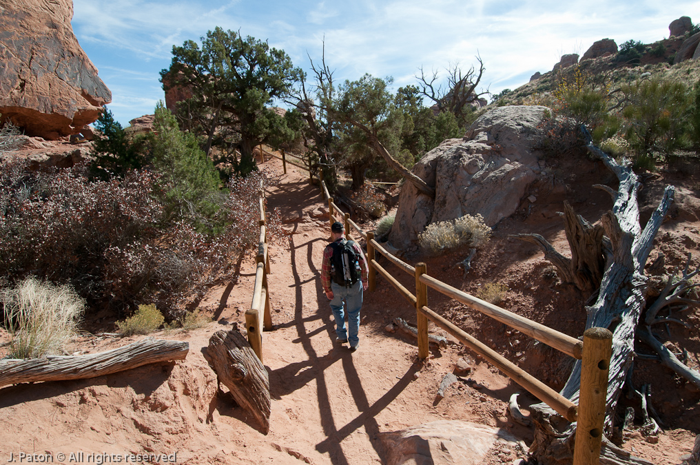 Leaving Landscape Arch   Devils Garden Trail, Arches National Park, Utah