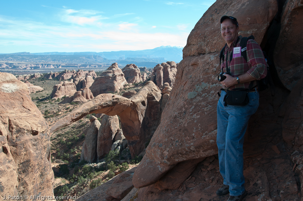 Bob at Landscape Arch   Devils Garden Trail, Arches National Park, Utah