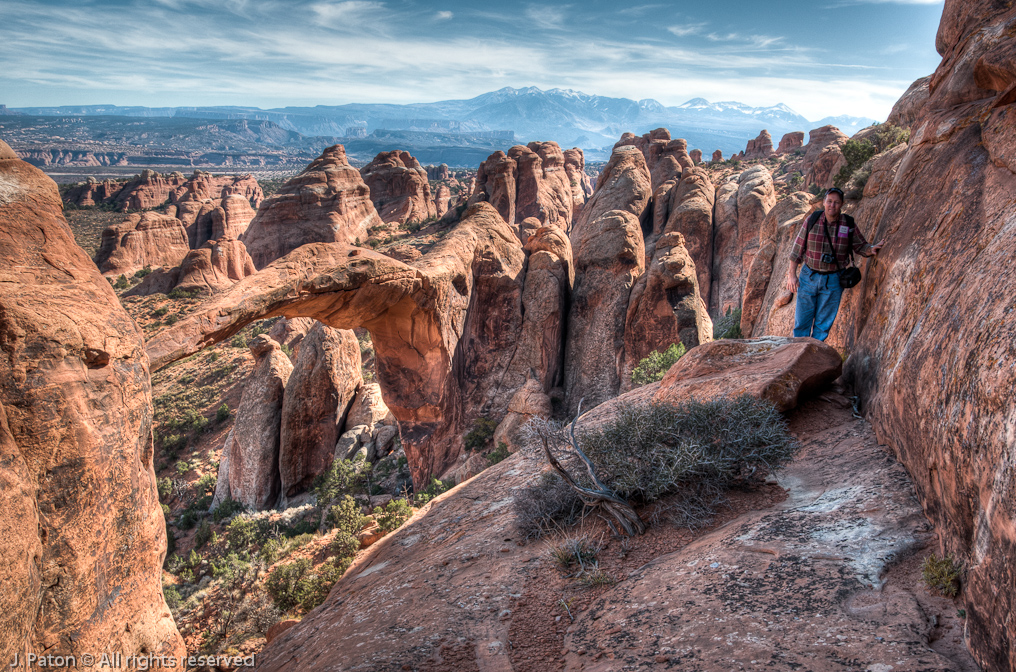 Back of Landscape Arch HDR   Devils Garden Trail, Arches National Park, Utah