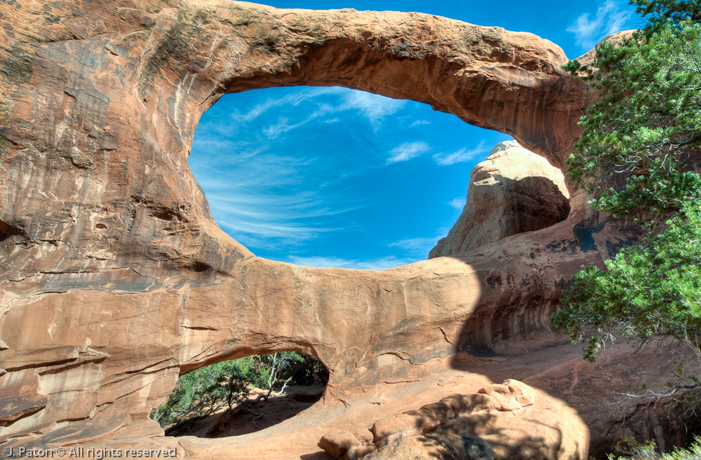 Double O Arch HDR   Devils Garden Trail, Arches National Park, Utah