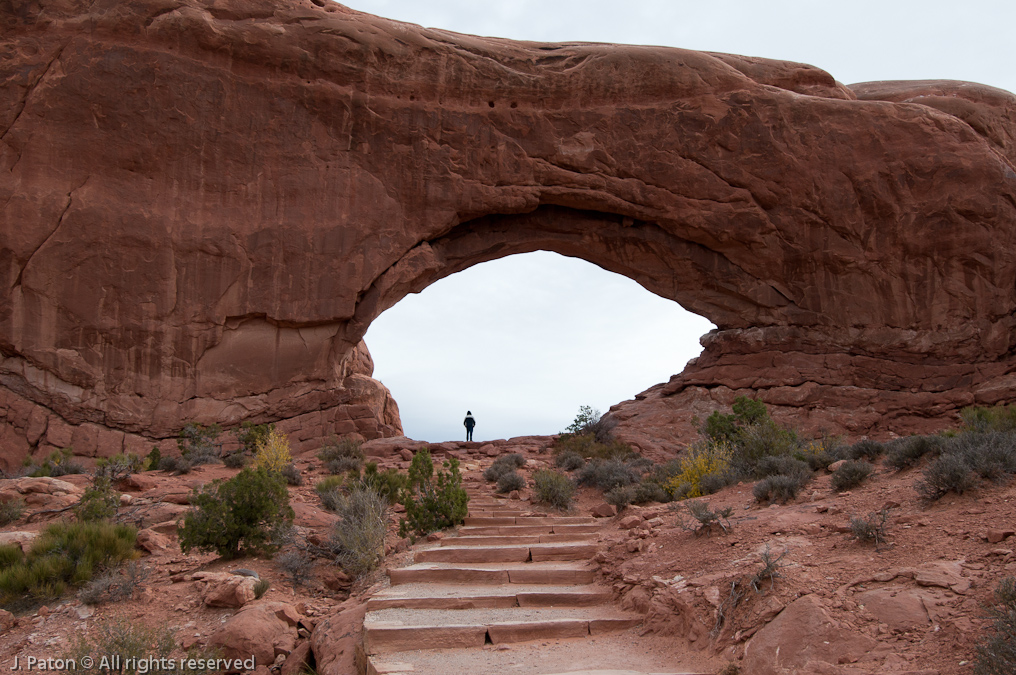 Bob at the North Window   Arches National Park, Utah