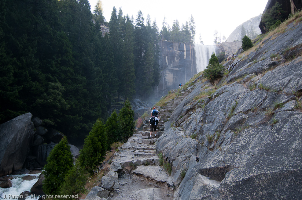 First View of Vernal Falls   Mist Trail, Yosemite National Park, California