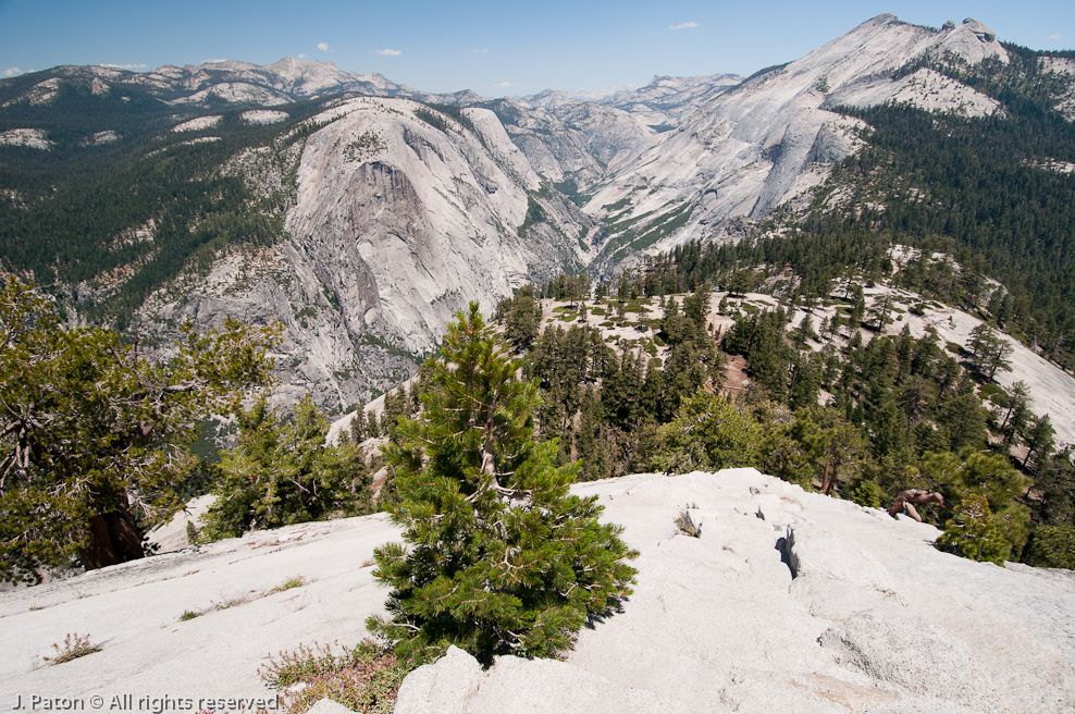 View Down from the Sub-Dome   Yosemite National Park, California
