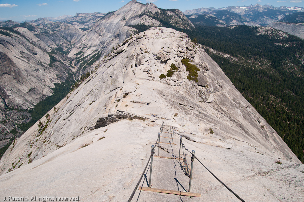 Looking Down from the Half Dome Cables   Half Dome, Yosemite National Park, California