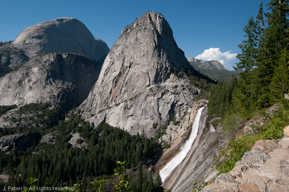 Nevada Falls, Liberty Cap, and Half Dome   John Muir Trail, Yosemite National Park, California