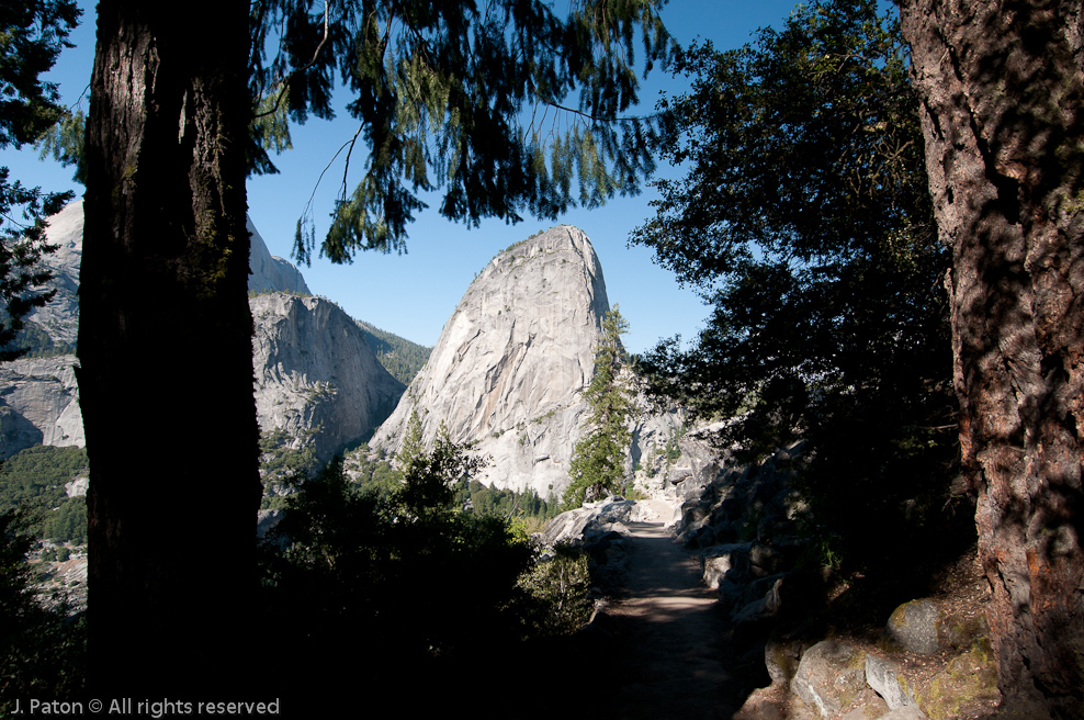 Framed View of Libery Cap   John Muir Trail, Yosemite National Park, California