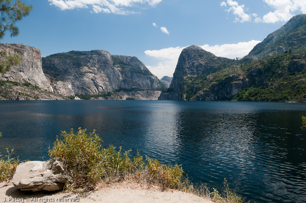 Hetch Reservoir and Wapama Fall   Hetch Hetchy, Yosemite National Park, California