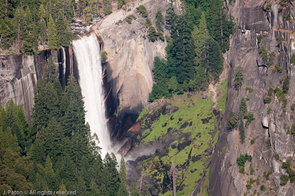 Vernal Falls and the Mist Trail from Glacier Point   Yosemite National Park, California