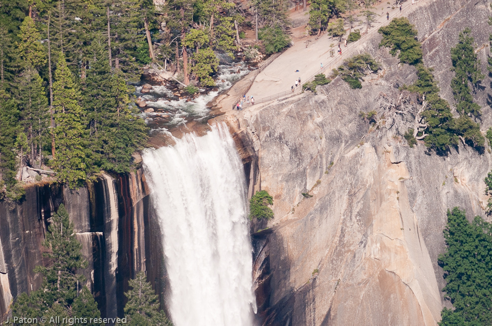 Brink of Vernal Falls from Glacier Point   Yosemite National Park, California