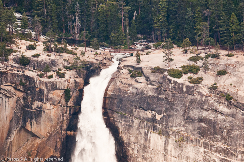 Brink of Nevada Falls from Glacier Point   Yosemite National Park, California