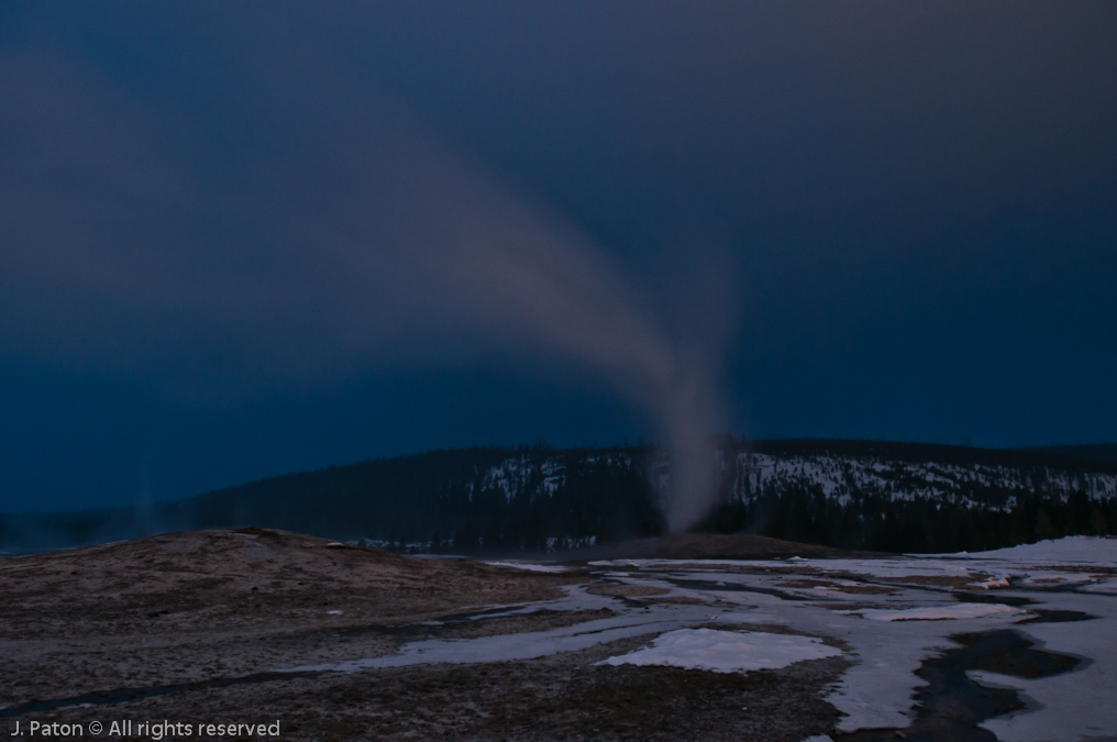 Old Faithful Night Shot   Upper Geyser Basin, Yellowstone National Park, Wyoming